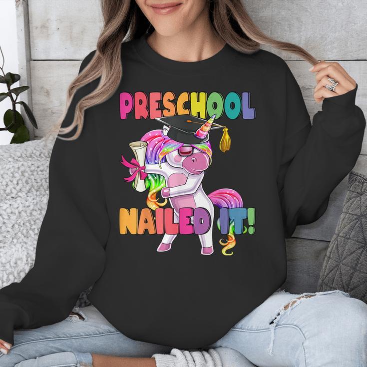 Preschool Nailed It Flossing Unicorn Graduation Shirt Unisex Sweatshirt