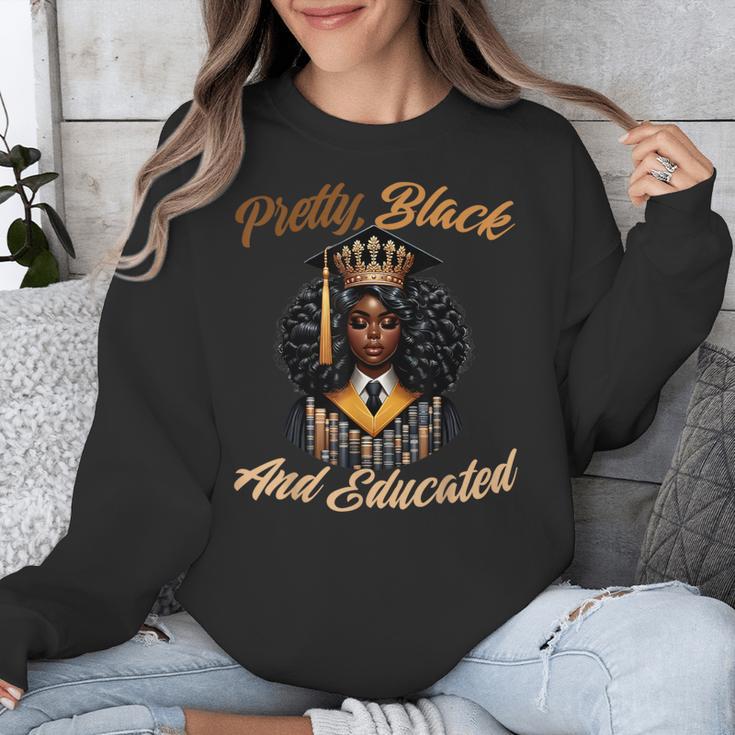 Pretty Educated African American Graduation Class 2024 Unisex Sweatshirt