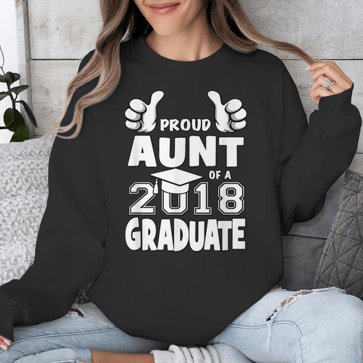 Proud Aunt Of A 2018 Graduate Senior Graduation School Shirt Unisex Sweatshirt