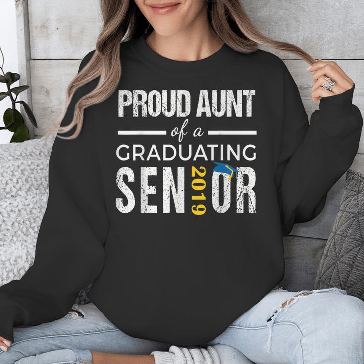 Proud Aunt Of 2019 Senior Graduation Shirt Family Graduation Unisex Sweatshirt