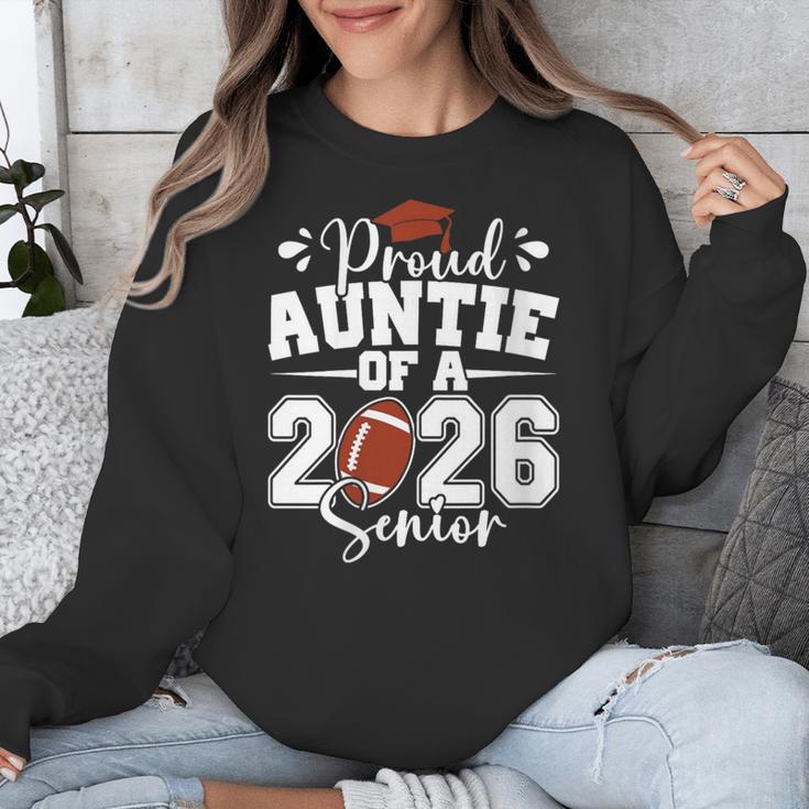 Proud Auntie Of A 2026 Senior Football Graduation Family Unisex Sweatshirt