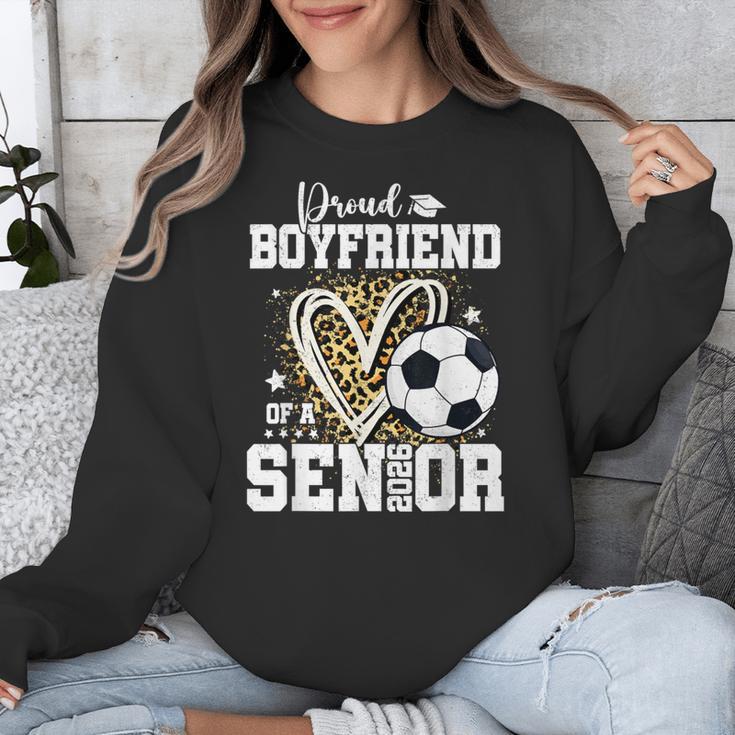 Proud Boyfriend Of A 2026 Senior Soccer Graduation Leopard Unisex Sweatshirt