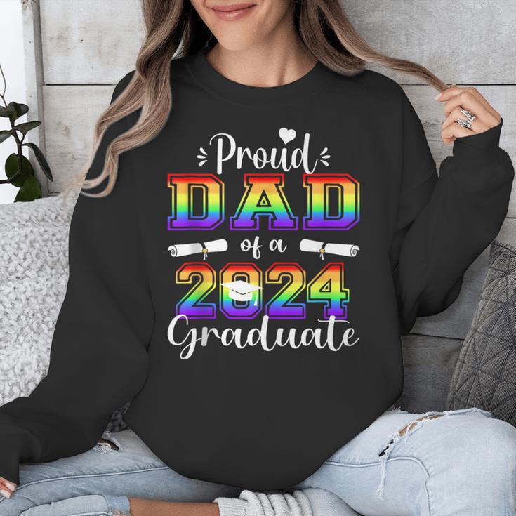 Proud Dad Of 2024 Graduate Class 2024 Graduation Family Unisex Sweatshirt