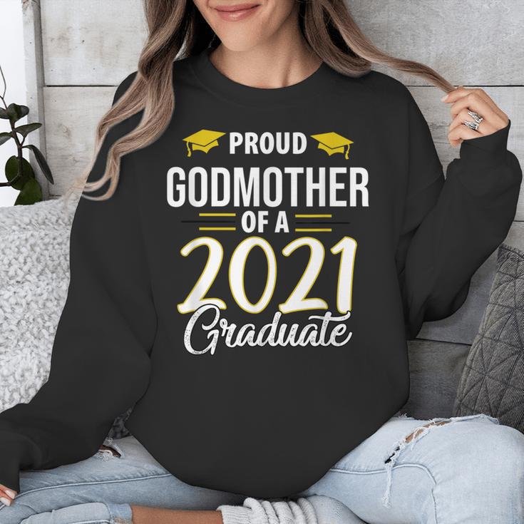 Proud Godmother Of A 2021 Graduate Graduation Clothes MBA Unisex Sweatshirt