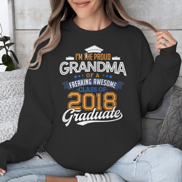 Proud Grandma Of A 2018 Graduate Shirt Graduation Grad Class Unisex Sweatshirt