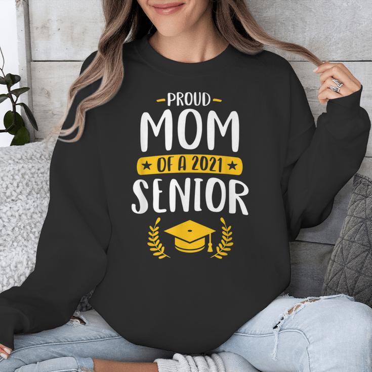 Proud Mom Of A 2021 Senior Shirt Class Graduation 2021 Mommy Unisex Sweatshirt