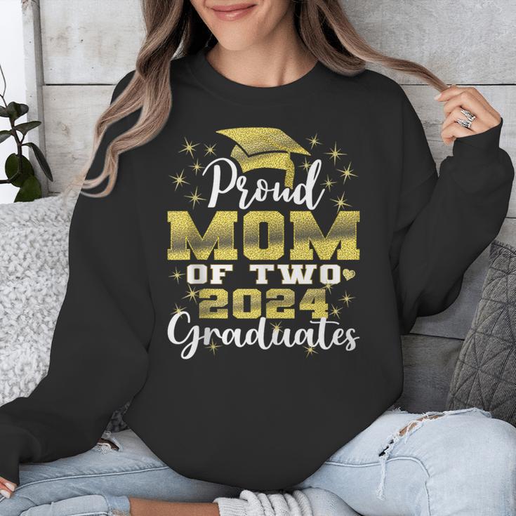 Proud Mom Of Two 2024 Graduate Class 2024 Graduation Family Unisex Sweatshirt