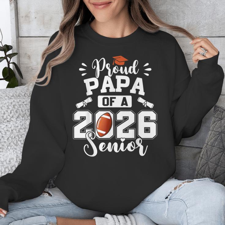 Proud Papa Of A 2026 Senior Football Graduation Dad Unisex Sweatshirt