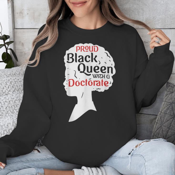 Proud Queen Shirt PhD Graduation Afro Doctorate Unisex Sweatshirt