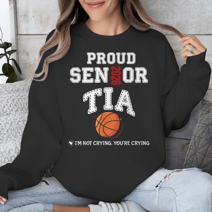 Proud Senior Tia 2026 Graduation Basketball Player Unisex Sweatshirt