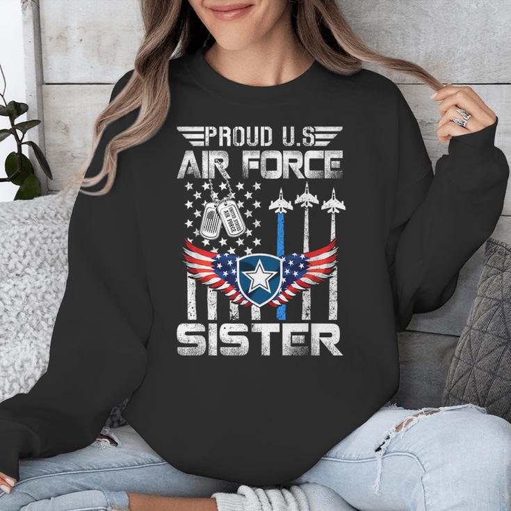 Proud US Air Force Sister Flag Air Force Graduation Sister Unisex Sweatshirt