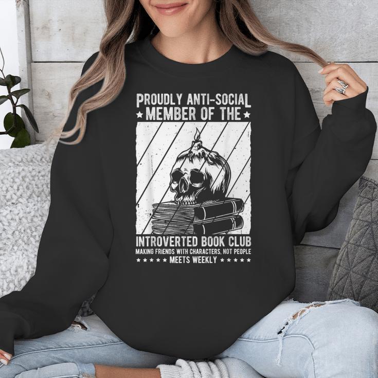 PROUDLY ANTI-SOCIAL MEMBER OF THE Introverted Book Club Unisex Sweatshirt