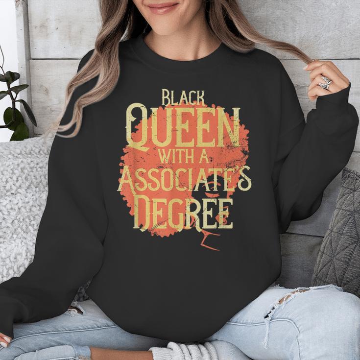 Queen Associate Degree Afrocentric GraduationShirt Unisex Sweatshirt