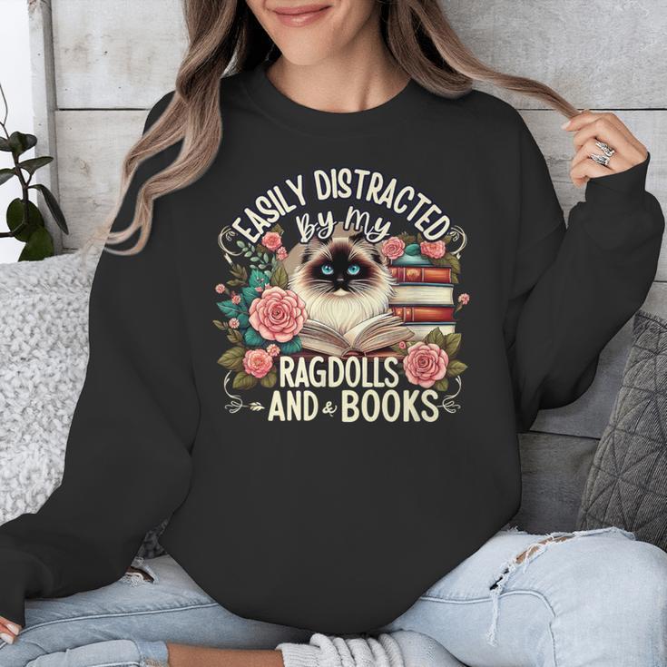 Ragdoll Lover Ragdoll Cat Ragdolls And Books Unisex Sweatshirt