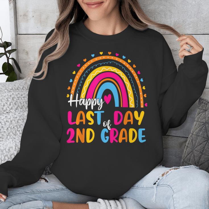 Rainbow Last Day Of 2nd Grade Teacher Student Graduation For Men Women Kids Unisex Sweatshirt