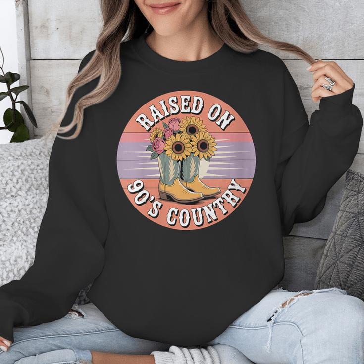Raised On 90’s Country Women Retro Western Music Nostalgia Unisex Sweatshirt Raised On 90’s Country Women Retro Western Music Nostalgia Unisex Sweatshirt