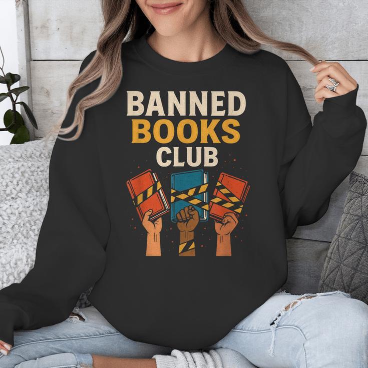 Read Banned Books Club Freely Anti-Censorship Librarian Unisex Sweatshirt