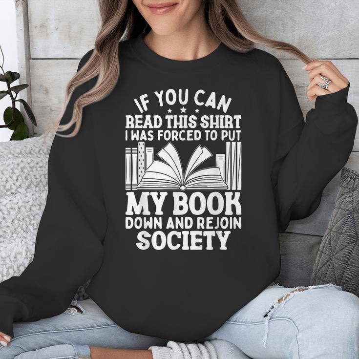 If You Can Read This For Book Lovers Reading Unisex Sweatshirt If You Can Read This For Book Lovers Reading Unisex Sweatshirt