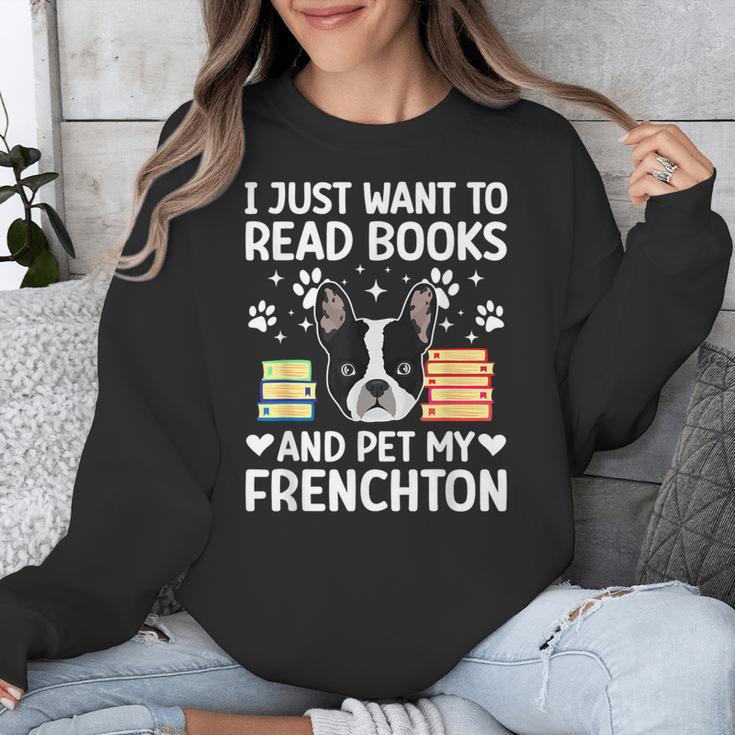 Read Books & Pet My Frenchton Owner Frenchton Lover Unisex Sweatshirt