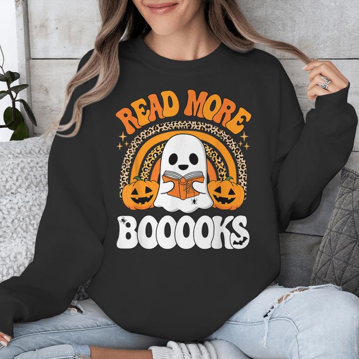 Read More Books Booooks Ghost Pumpkin Cute Teacher Halloween Unisex Sweatshirt