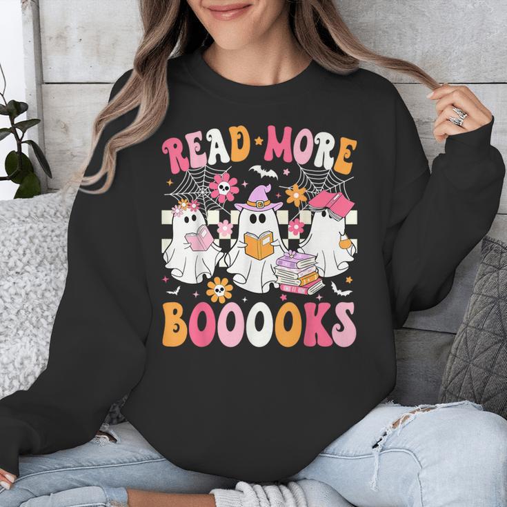 Read More Books Ghosts Reading Book Teacher Halloween Unisex Sweatshirt