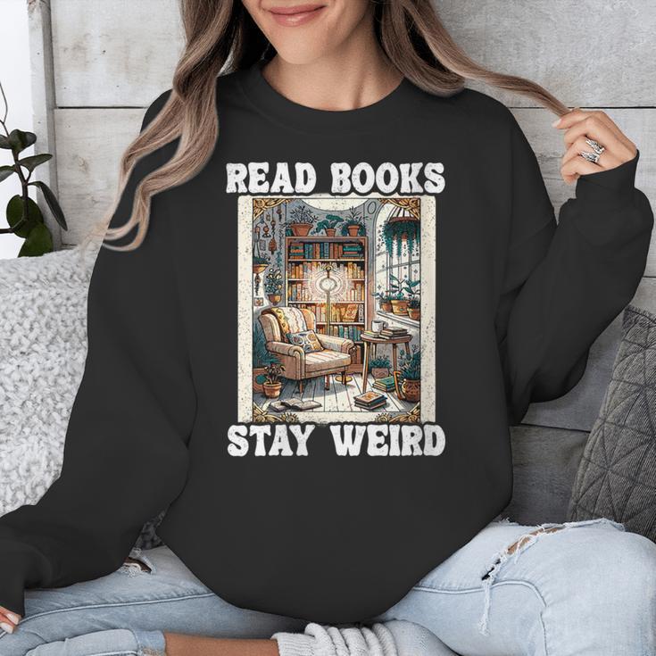Read Books Stay Weird Book Lover Introvert Book Unisex Sweatshirt