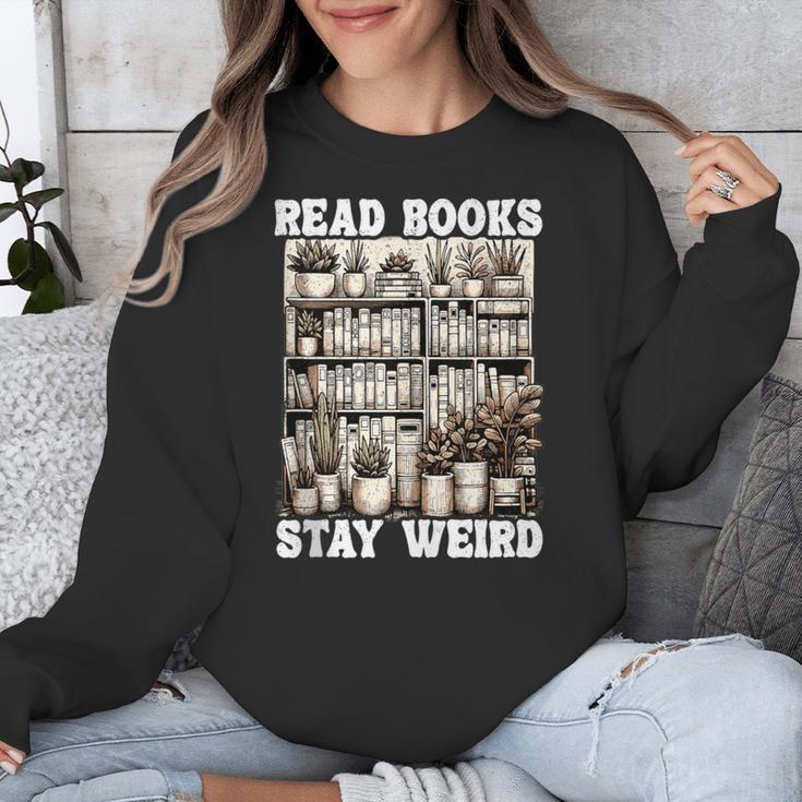 Read Books Stay Weird Introvert Book Lover Book Unisex Sweatshirt