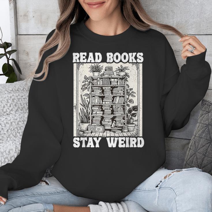 Read Books Stay Weird Introvert Book Lover Book Unisex Sweatshirt