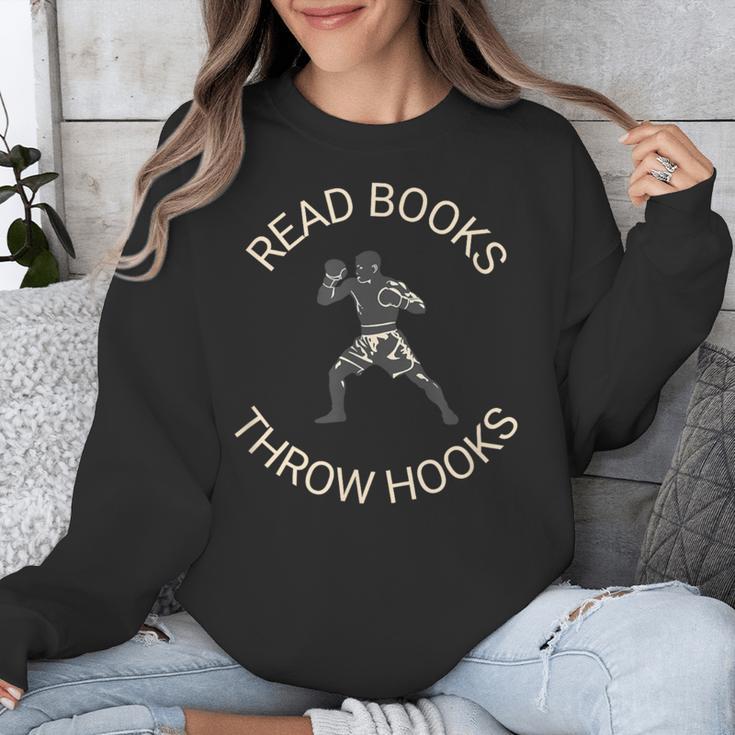 Read Books Throw Hooks Boxing Literacy Shirt Unisex Sweatshirt Read Books Throw Hooks Boxing Literacy Shirt Unisex Sweatshirt