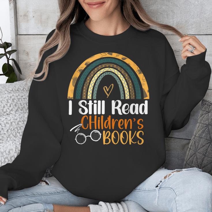 I Still Read Children's Books Rainbow Unisex Sweatshirt