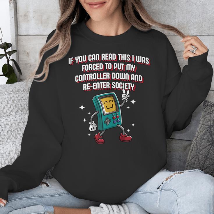 If You Can Read This Gamer Humor Gaming Introvert Unisex Sweatshirt If You Can Read This Gamer Humor Gaming Introvert Unisex Sweatshirt