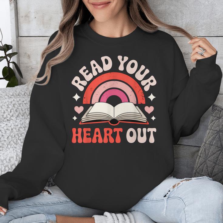 Read Your Heart Out Book Lovers Emotional Fall Vibes Unisex Sweatshirt