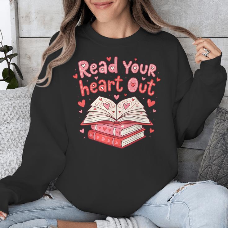 Read Your Heart Out Teacher Valentines Day Book Lover Unisex Sweatshirt