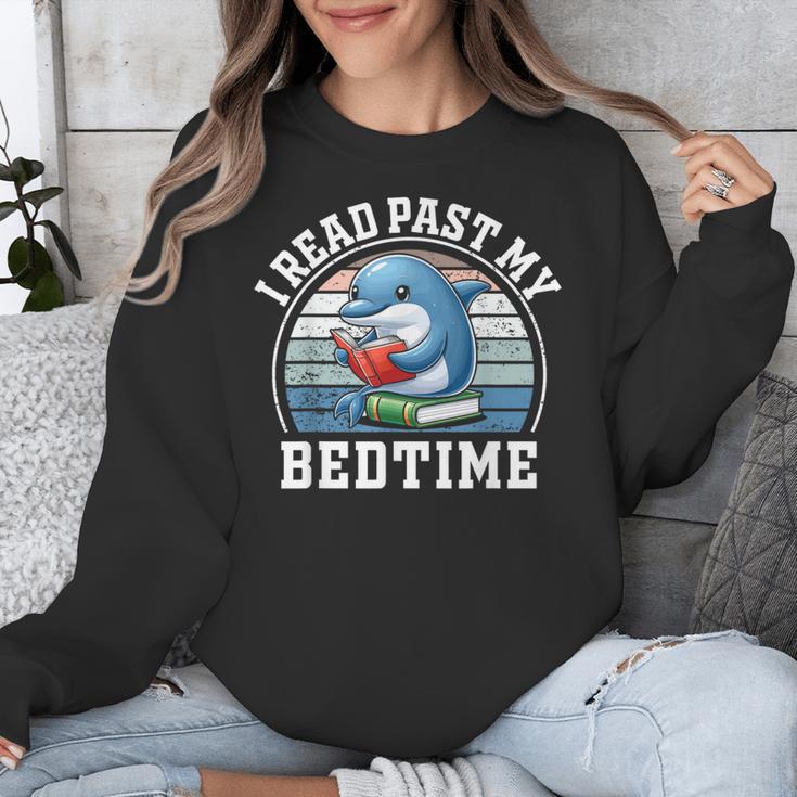 I Read Past My Bedtime Reading Dolphin Book Lover Unisex Sweatshirt I Read Past My Bedtime Reading Dolphin Book Lover Unisex Sweatshirt