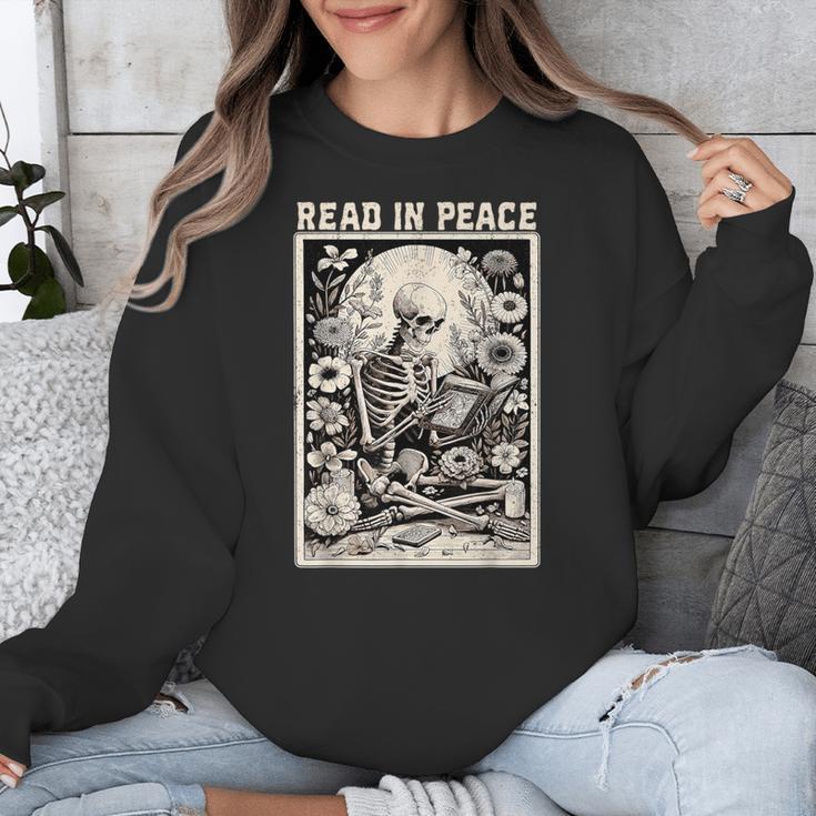 Read In Peace Skeleton Book Lover Bookworm Book Unisex Sweatshirt Read In Peace Skeleton Book Lover Bookworm Book Unisex Sweatshirt