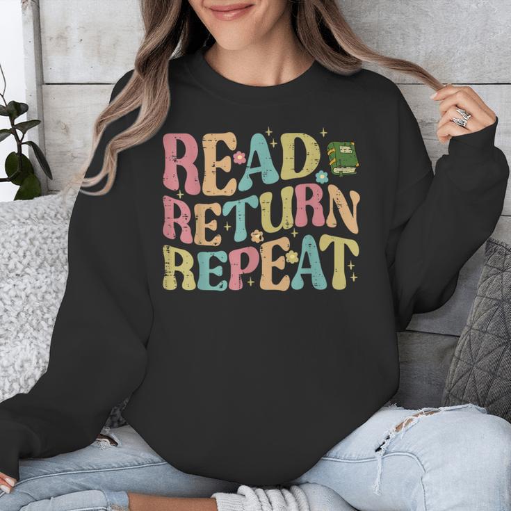 Read Return Repeat Read Reading Book Librarian Men Women Unisex Sweatshirt