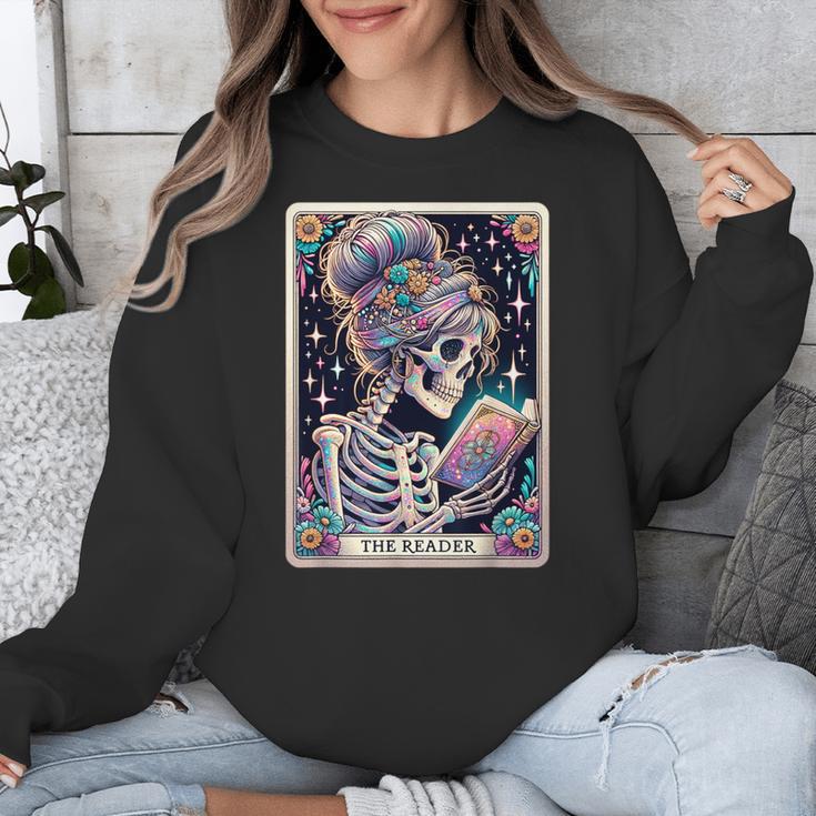 The Reader Tarot Card Women Book Lover Librarian Read Unisex Sweatshirt