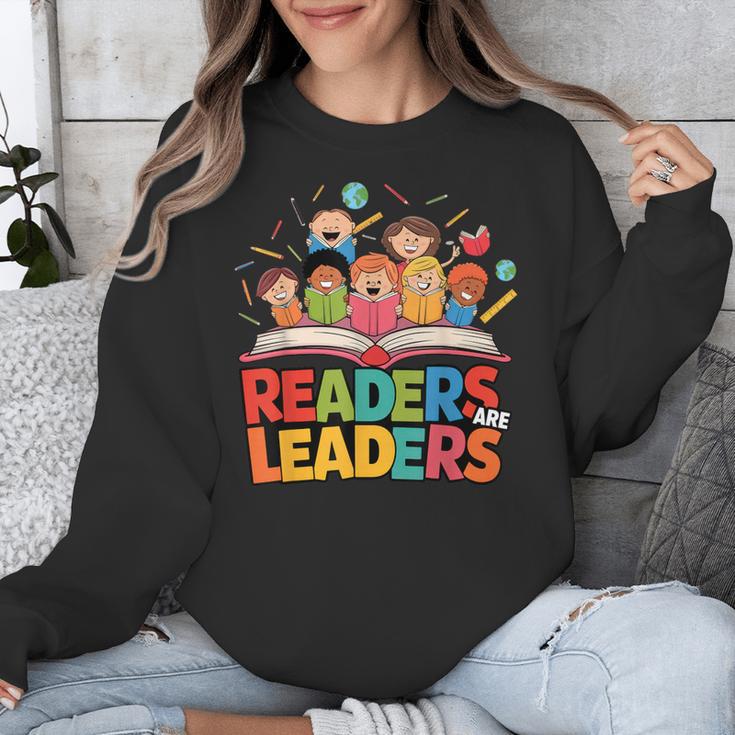 Readers Are Leaders Motivational Reading Book Quote Unisex Sweatshirt