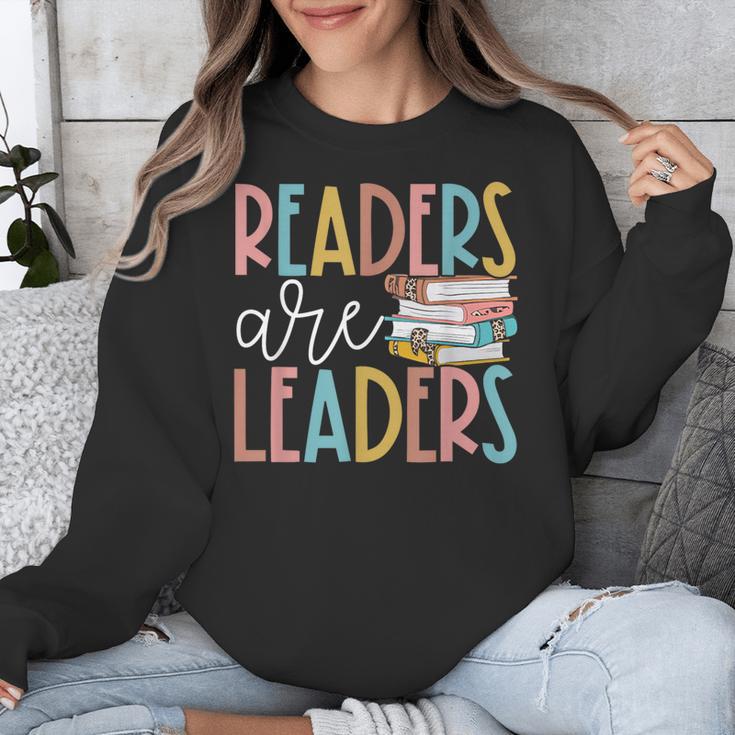 Readers Are Leaders Reading Book Lovers Teacher Women Kids Unisex Sweatshirt Readers Are Leaders Reading Book Lovers Teacher Women Kids Unisex Sweatshirt