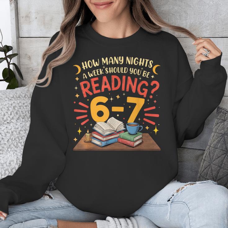 Reading 6 7 Six Seven Meme Slang Teacher Book Lover Unisex Sweatshirt Reading 6 7 Six Seven Meme Slang Teacher Book Lover Unisex Sweatshirt