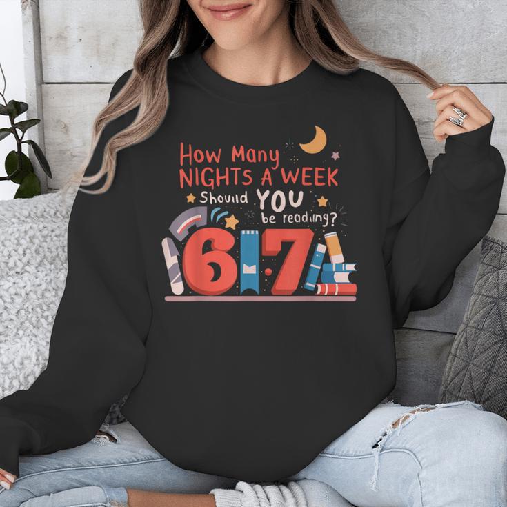 Reading 67 Meme English Teacher 67 Book Lover Humor Unisex Sweatshirt