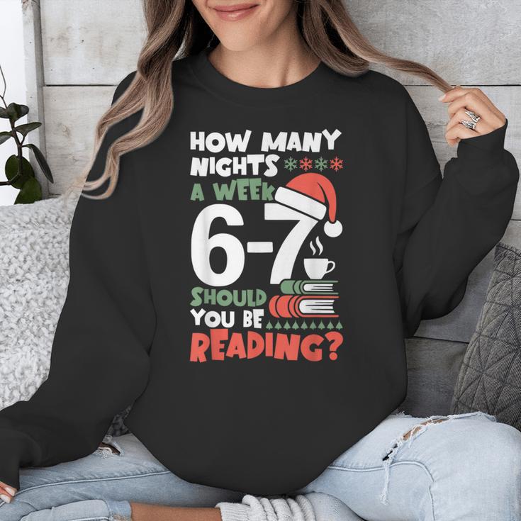 Reading 67 Meme English Teacher Christmas Book Lover Unisex Sweatshirt