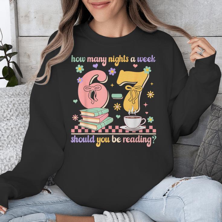Reading 67 Teacher Six Seven Reading 6 7 Book Lover Unisex Sweatshirt