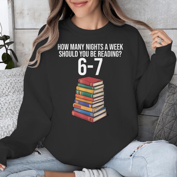 Reading Book Teacher 67 Six Seven Meme Unisex Sweatshirt