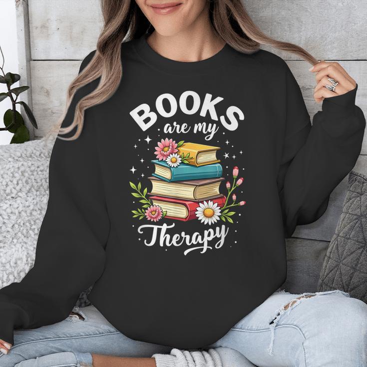 Reading Books Are My Therapy Unisex Sweatshirt