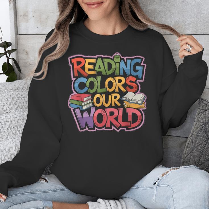 Reading Colors Our World Books Lover Unisex Sweatshirt Reading Colors Our World Books Lover Unisex Sweatshirt