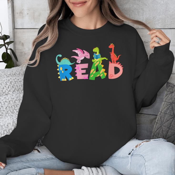 Reading DinosaurRex Dino Book Lover Unisex Sweatshirt