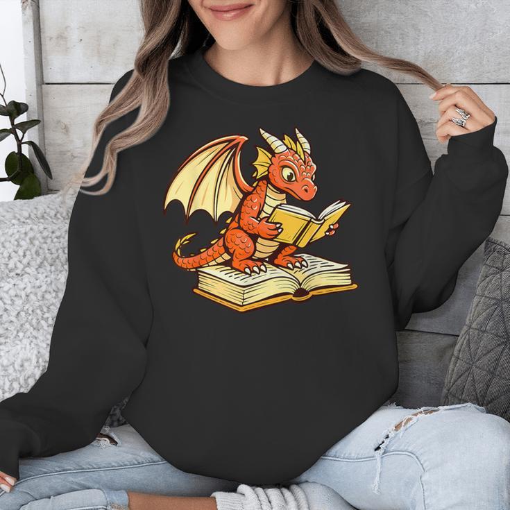 Reading Dragon Book Lover Bookworm Reader Unisex Sweatshirt Reading Dragon Book Lover Bookworm Reader Unisex Sweatshirt