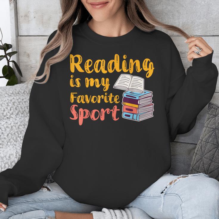 Reading Is My Favorite Sport Book Lovers Unisex Sweatshirt