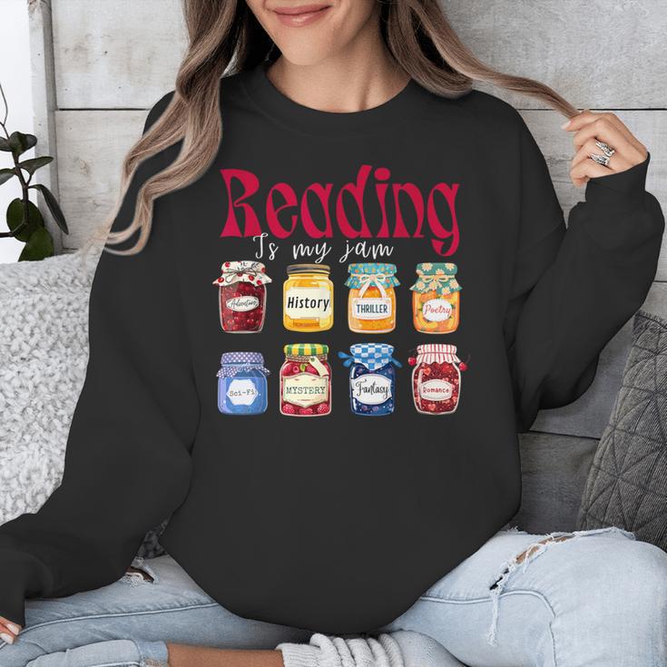 Reading Is My Jam Teacher Student Book Lovers Unisex Sweatshirt